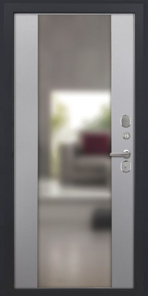 Товар Дверь ДвериПРО L Термо Алиса (16мм, ПВХ софт грей, зеркало) DPRO195343