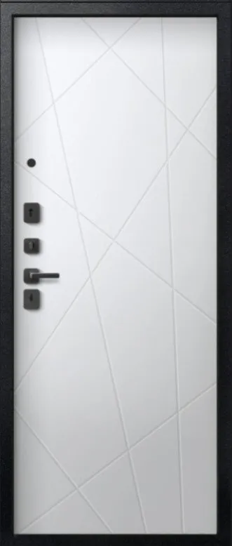 Товар Дверь V-16 Черный муар + Бетон темный - Кашемир белый DIS007353