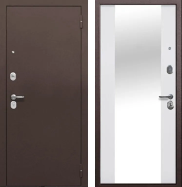 Дверь MXD Север 7 см медь зеркало DIS007049